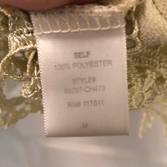 Have - Pastel Yellow Crochet Hemline Adjustable Spaghetti Straps Crop Top Sz: M - Picture 6 of 6